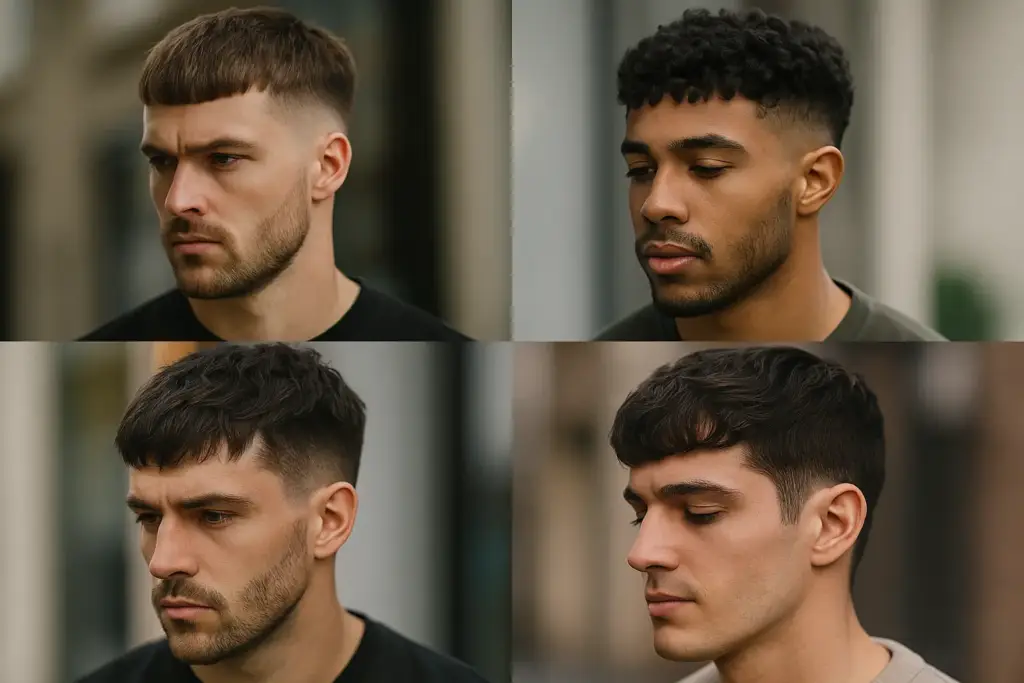 Diferentes estilos de corte French Crop para hombre